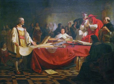 Christopher Columbus before the Council of Salamanca by Emanuel Leutze